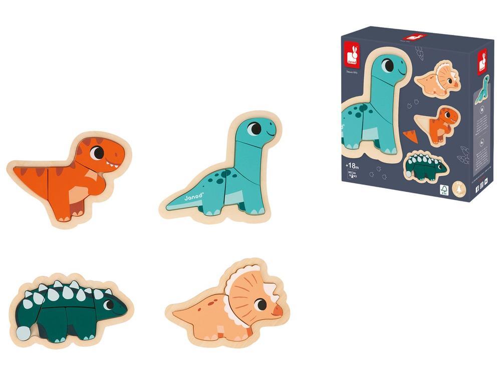 Quebra-cabeça 5 Peças Dinossauro Encaixa-Formas  - 1