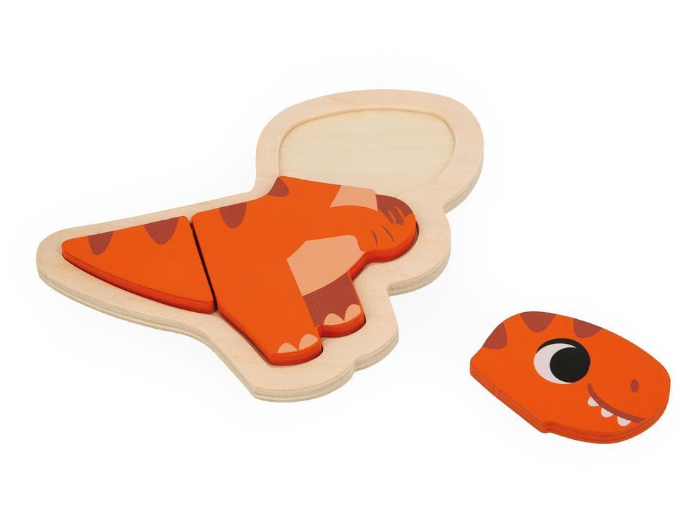 Quebra-cabeça 5 Peças Dinossauro Encaixa-Formas  - 3