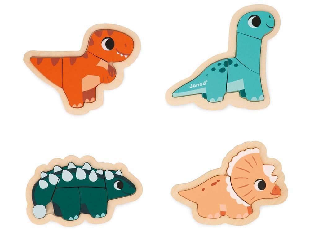 Quebra-cabeça 5 Peças Dinossauro Encaixa-Formas  - 5