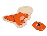 Quebra-cabeça 5 Peças Dinossauro Encaixa-Formas  - 3