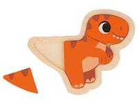 Quebra-cabeça 5 Peças Dinossauro Encaixa-Formas 