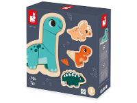 Quebra-cabeça 5 Peças Dinossauro Encaixa-Formas  - 6