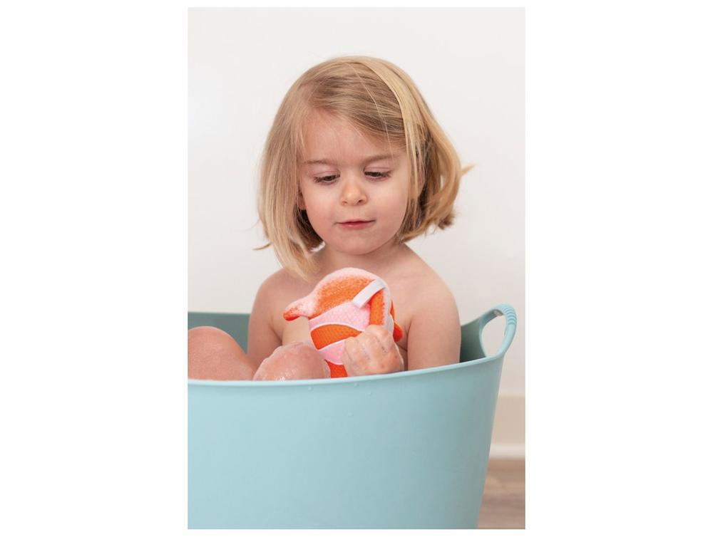 Esponja de Banho Janod Animais Marinhos Azul Laranja e Vermelho 3 Unidades - 2