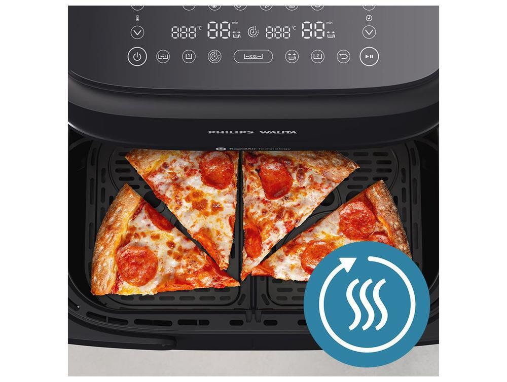 Air Fryer Philips Walita Série 1000 NA230/00 Preto com Timer 7,1L NA150/00 - 7