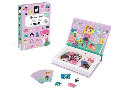 Livro Infantil Festa Fashion Janod Magnético com Cartões