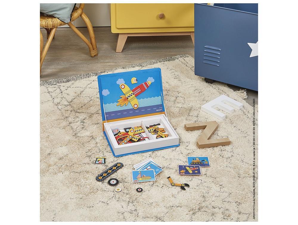 Livro Infantil Veículos Janod Magnético com Cartões - 2