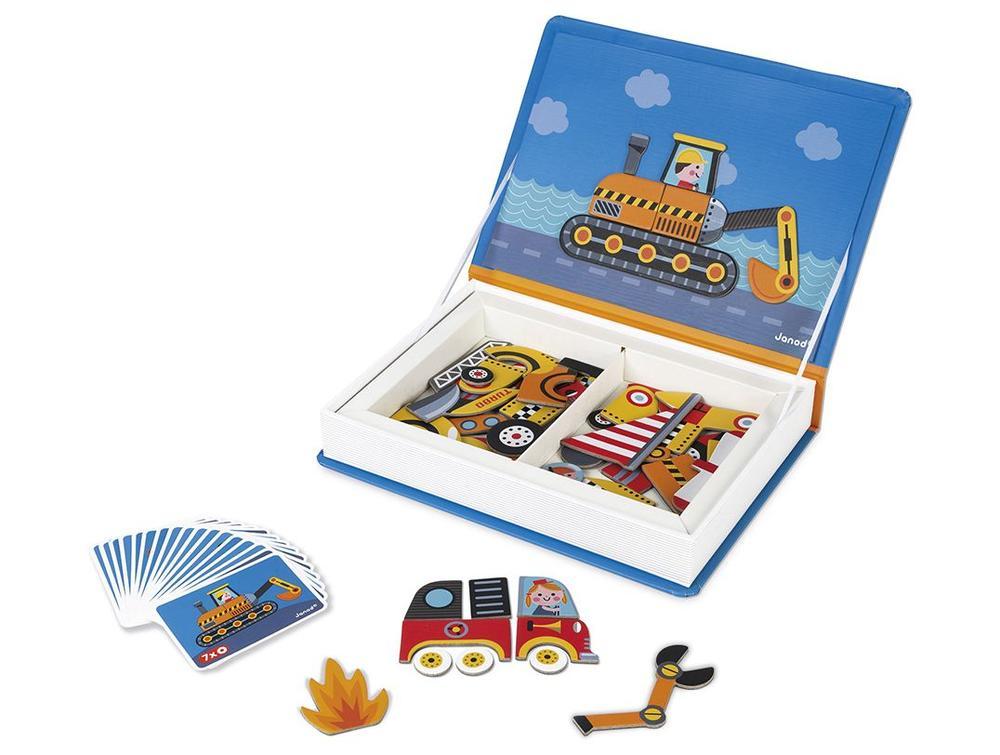 Livro Infantil Veículos Janod Magnético com Cartões - 5