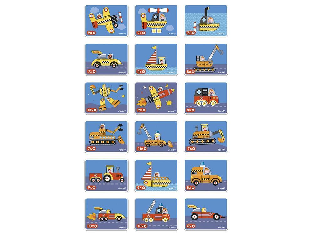 Livro Infantil Veículos Janod Magnético com Cartões - 7