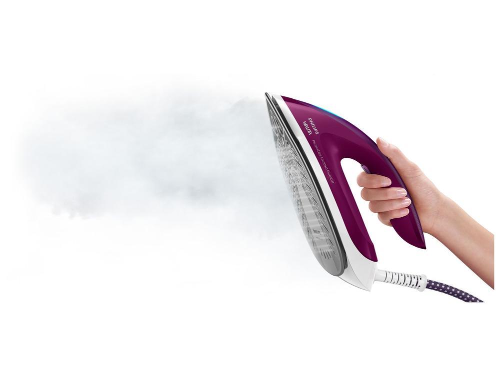 Ferro de Passar Roupa a Vapor e a Seco Philips Walita Compact Essential PerfectCare Branco e Roxo GC6842/32 - 3