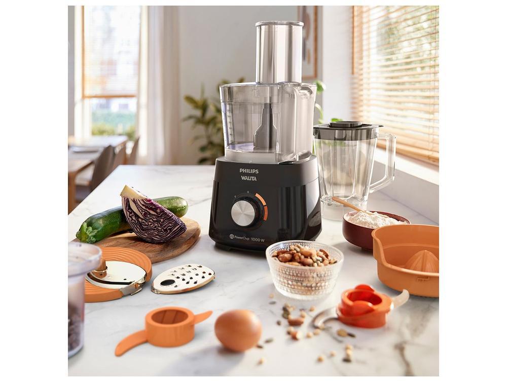 Multi-processador de Alimentos Philips Walita 1000W Preto PowerChop HR7304/91 - 4