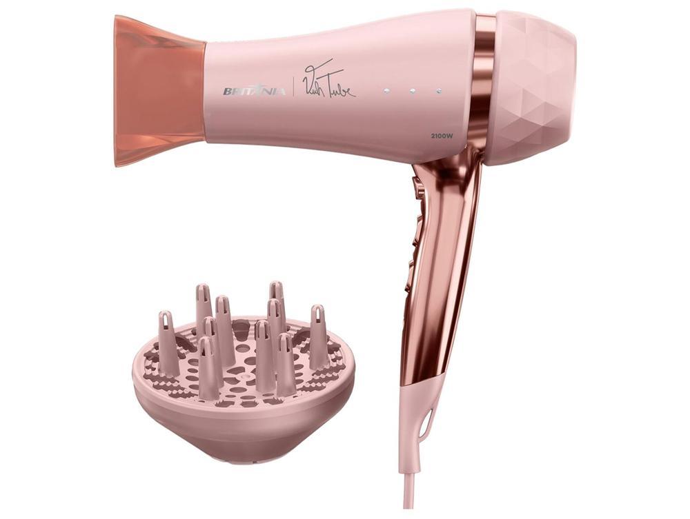Secador de Cabelo Britânia Íon Tourmaline Rosa 2100W 2 Velocidades BSC21A - 1