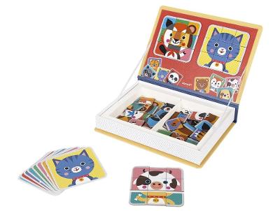 Livro Infantil Misture e Combine Baby Animais Janod Magnético com Cartões