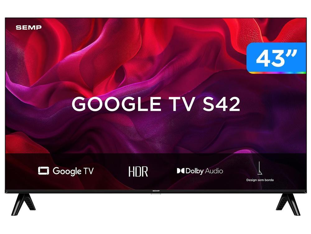 Smart TV 43" Full HD LED Semp S42 Google TV 2 HDMI - 1