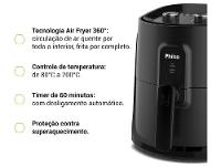 Air Fryer Philco PAF55B Preto 5,5L - 3