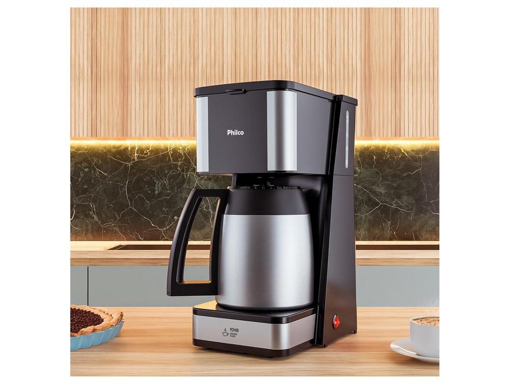 Cafeteira Elétrica Philco PCF40D Jarra Inox 40 Xícaras Preta 53901082 - 4