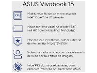 Notebook ASUS Vivobook 15 Intel Core i5 1334U 8GB RAM 512GB SSD 15,6" Full HD Windows 11 X1504VA-NJ3957W - 3