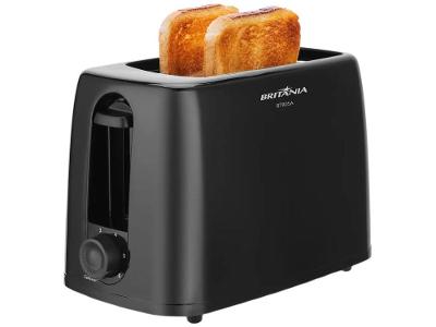 Torradeira Britânia Preta 2 Fatias 6 Níveis de Tostagem BTR05A Referência