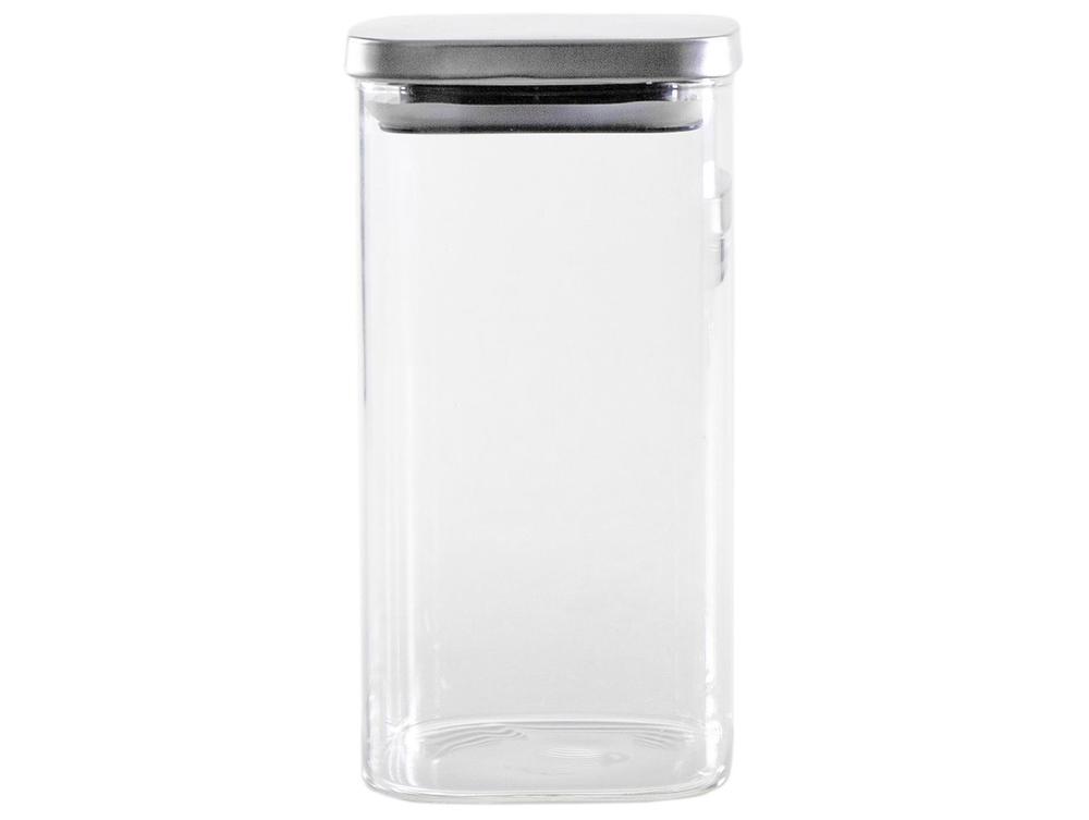 Jogo de Porta-Mantimentos de Vidro Quadrado Brinox Lock & Stock 5 Peças - 4