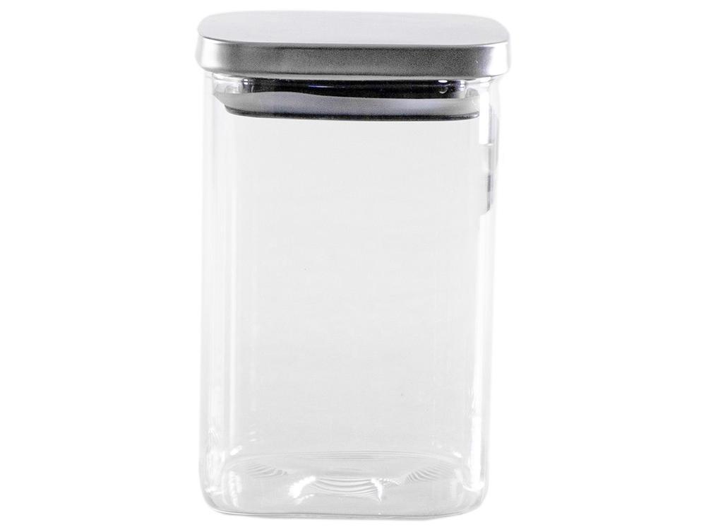 Jogo de Porta-Mantimentos de Vidro Quadrado Brinox Lock & Stock 5 Peças - 5