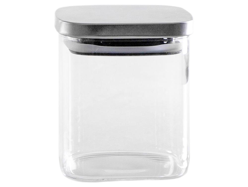 Jogo de Porta-Mantimentos de Vidro Quadrado Brinox Lock & Stock 5 Peças - 6