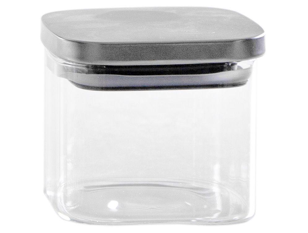 Jogo de Porta-Mantimentos de Vidro Quadrado Brinox Lock & Stock 5 Peças - 7