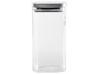 Jogo de Porta-Mantimentos de Vidro Quadrado Brinox Lock & Stock 5 Peças