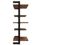 Prateleira Suspensa MDP Amadeirado e Preto D7 Home D-7003 60x50cm - 4