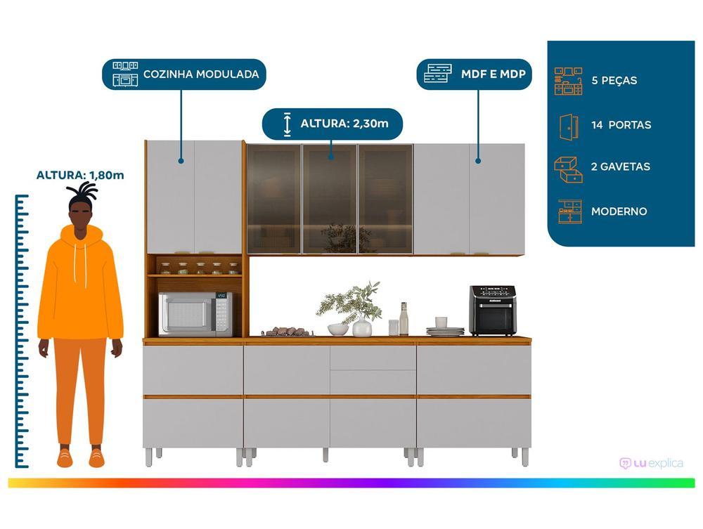 Armário de Cozinha Completa Itatiaia Lumina 14 Portas 2 Gavetas - 2