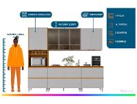 Armário de Cozinha Completa Itatiaia Lumina 14 Portas 2 Gavetas - 2
