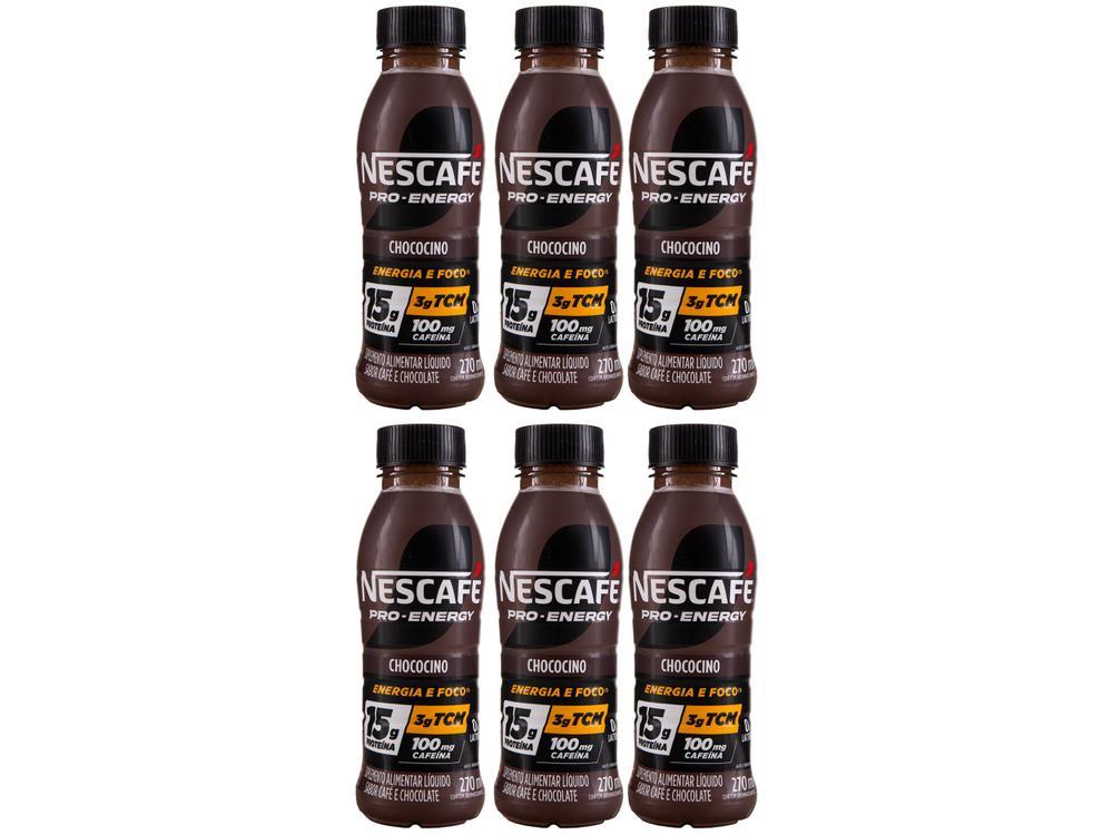 Bebida Lactea com 15g de Proteínas Nescafe Pro-Energy Chococino 270ml 6 unidades - 1