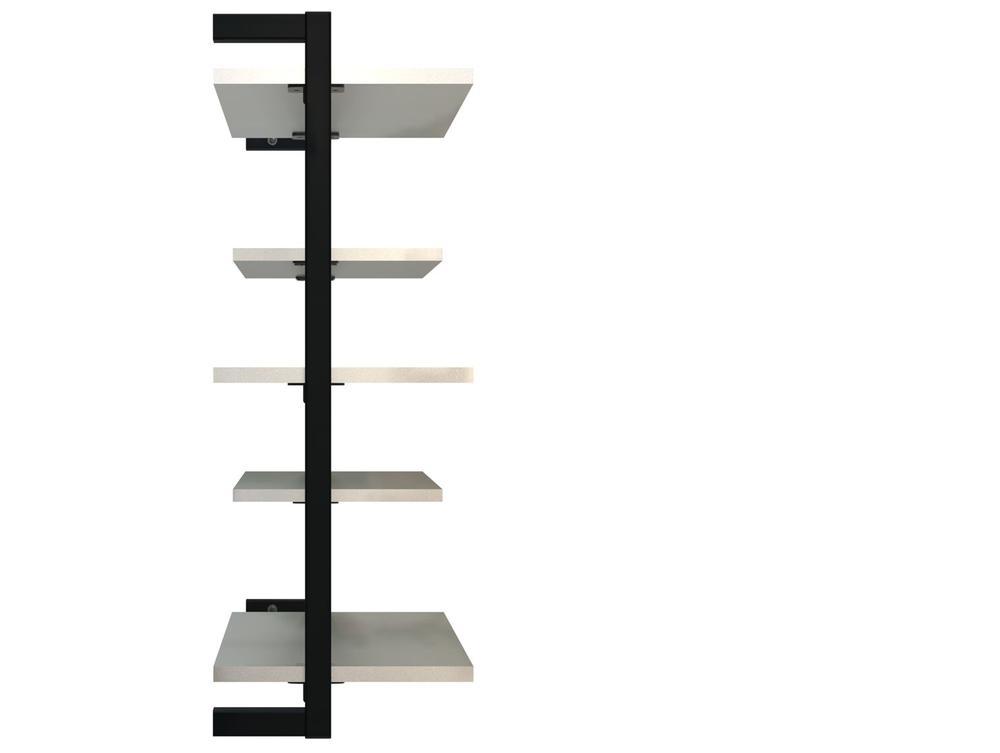 Prateleira Suspensa MDP Branco e Preto D7 Home D-7003 40x50cm - 3