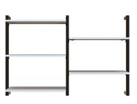 Prateleira Suspensa MDP Branco e Preto D7 Home D-7003 40x50cm - 2