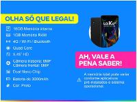 Smartphone LG K8 Plus 16GB Preto 4G Quad-Core  - 1GB RAM 5,45” Câm. 8MP + Câm. Selfie 5MP - 2