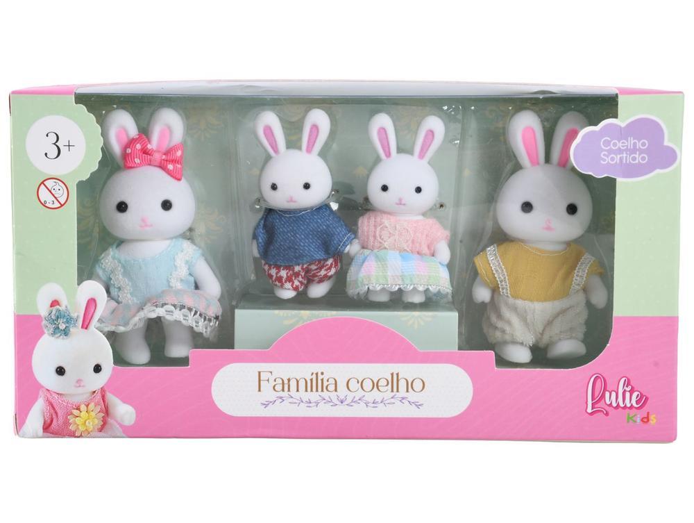 Mini Figura Família Coelho Lulie Kids 4 Unidades  - 1