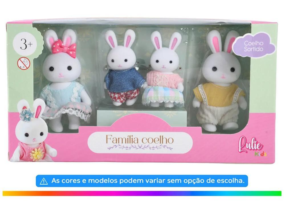 Mini Figura Família Coelho Lulie Kids 4 Unidades  - 2