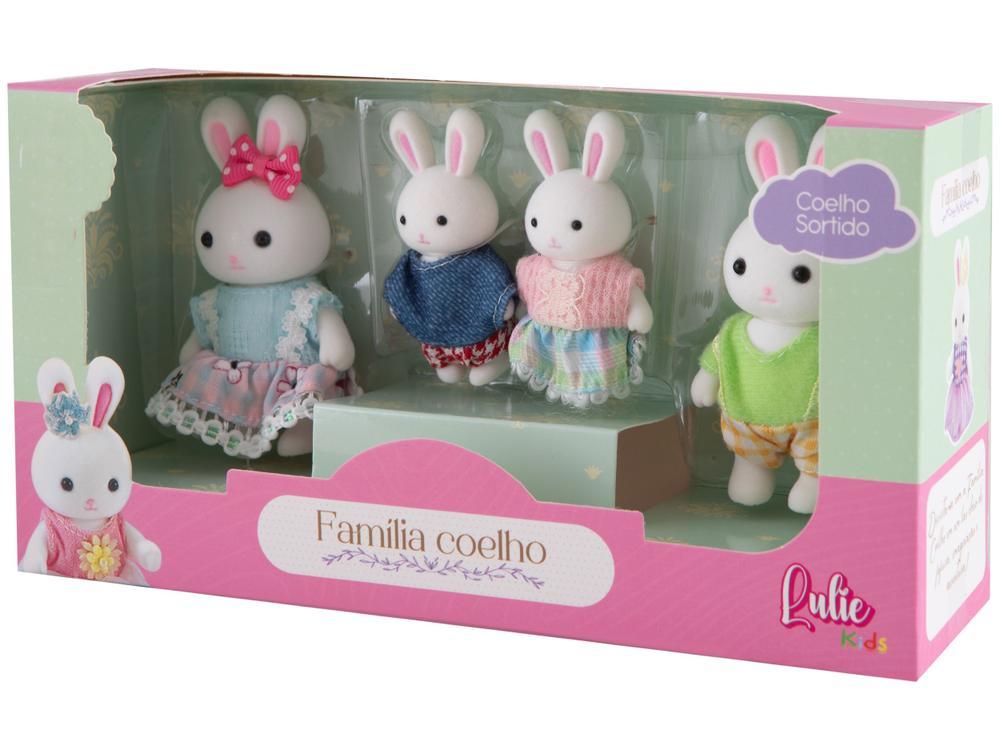 Mini Figura Família Coelho Lulie Kids 4 Unidades  - 8