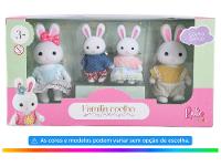 Mini Figura Família Coelho Lulie Kids 4 Unidades  - 2