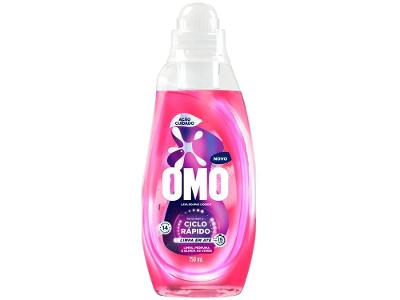 Lava Roupas Líquido Ciclo Rápido OMO Ação Cuidado 750ml