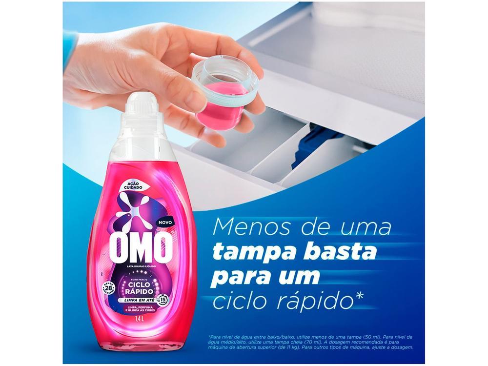 Lava Roupas Líquido Ciclo Rápido OMO Ação Cuidado 1,4L - 5
