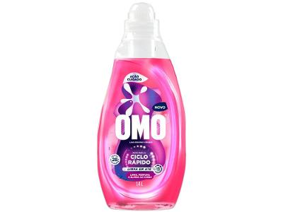 Lava Roupas Líquido Ciclo Rápido OMO Ação Cuidado 1,4L