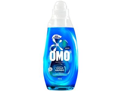 Lava Roupas Líquido Ciclo Rápido OMO Ação Antiodor 750ml