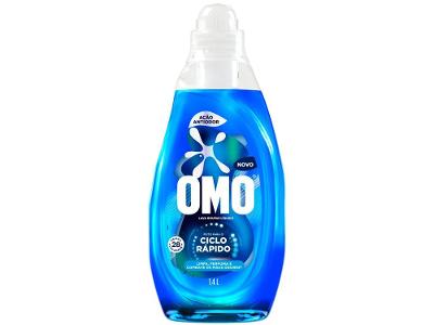Lava Roupas Líquido Ciclo Rápido OMO Ação Antiodor 1,4L