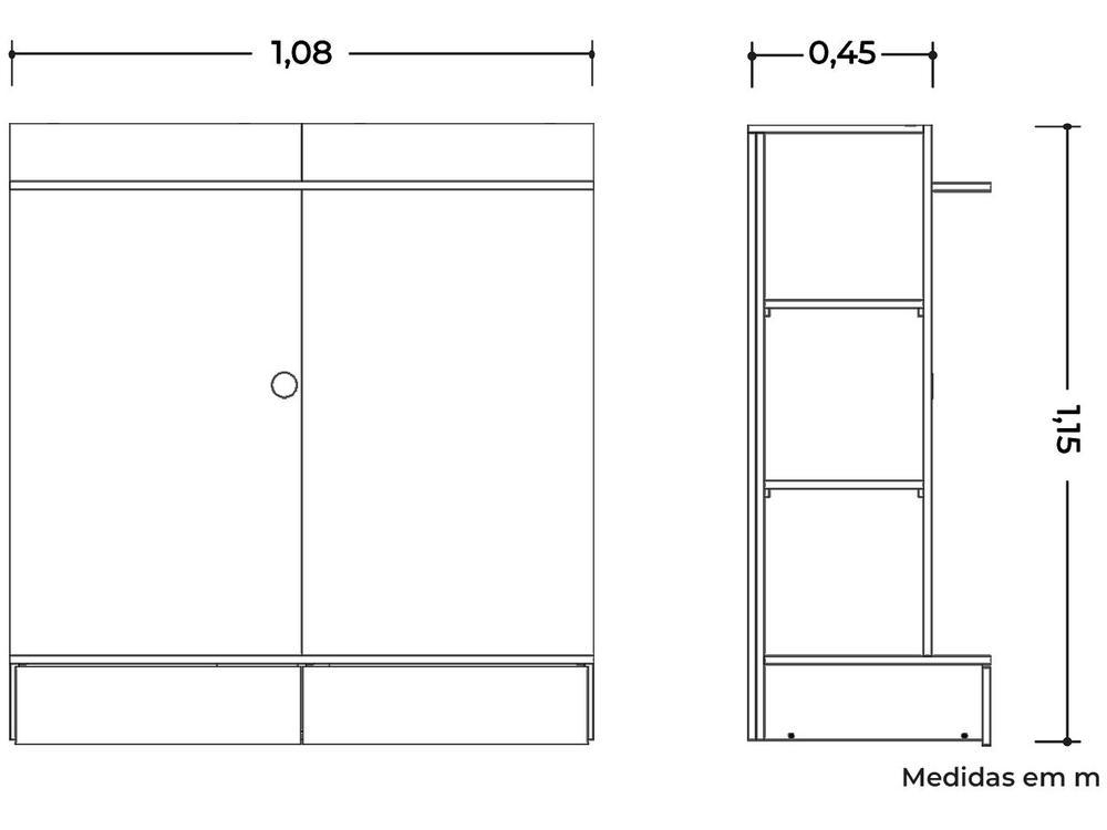Painel para TV até 42" Móveis Albatroz Wave - 5