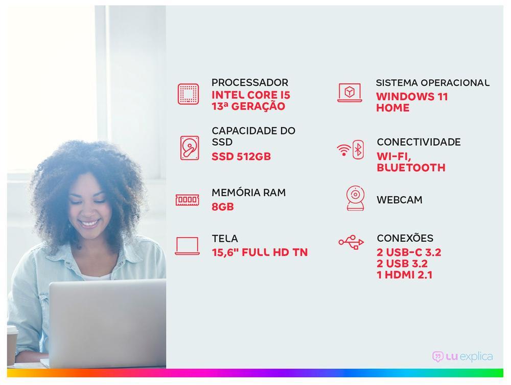 Notebook Acer Aspire Go Intel Core i5 13420H 8GB RAM 512GB SSD 15,6" Full HD Windows 11 AG15-71P-53GM - 2