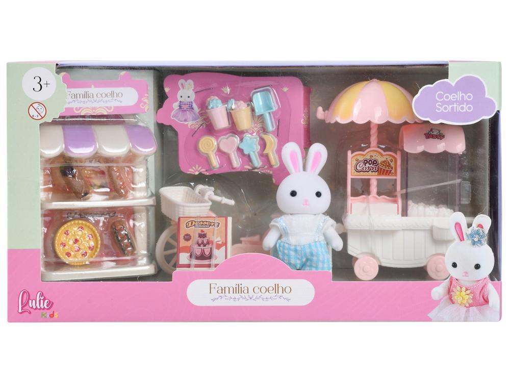 Playset Família Coelho Carrinho de Sobremesa Lulie - 1