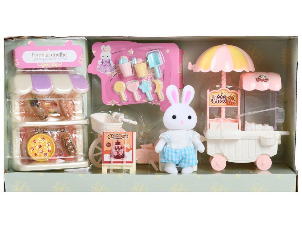 Playset Família Coelho Carrinho de Sobremesa Lulie - 3