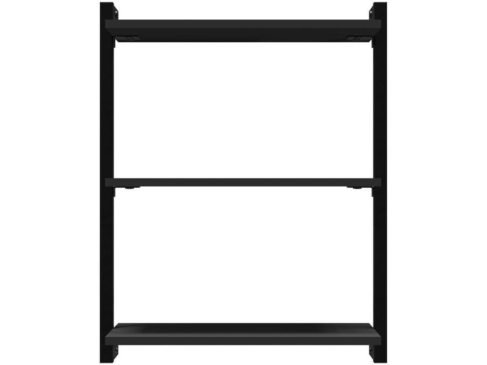 Prateleira Suspensa de MDP e Aço Preta Indusat D7 Home 60cm - 3