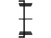 Prateleira Suspensa de MDP e Aço Preta Indusat D7 Home 60cm - 2