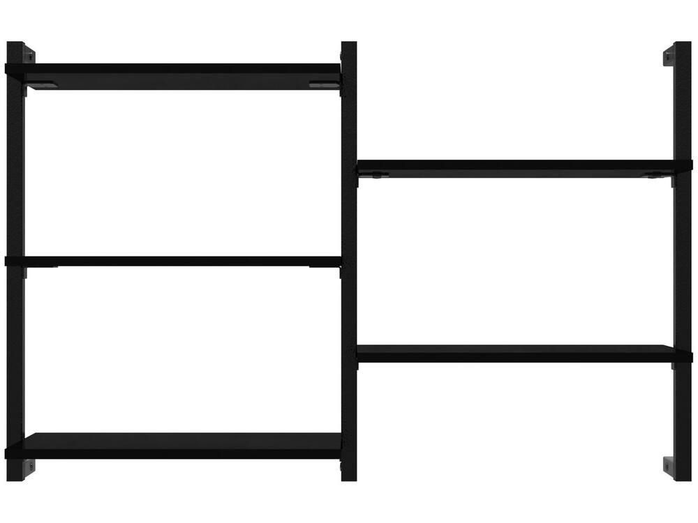Prateleira de MDP e Aço Preto Indusat D7 Home 40cm - 3