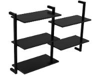 Prateleira de MDP e Aço Preto Indusat D7 Home 40cm - 1